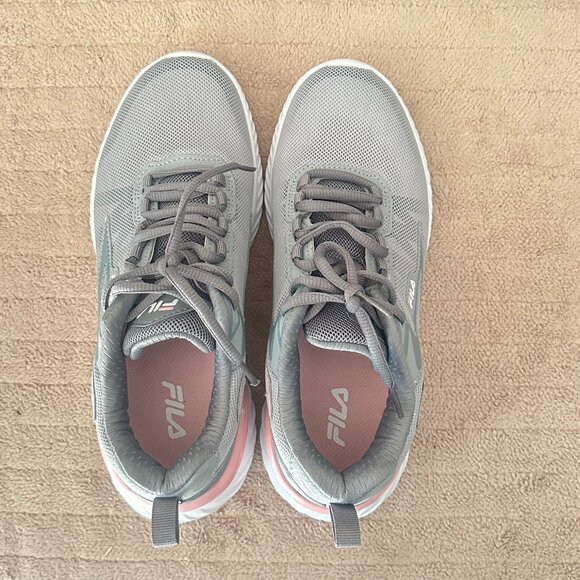 FILA Women's Mesh Athletic Running Shoes Gray/Pink US 8 - Picture 4 of 6